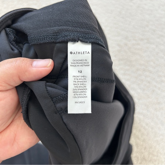 Athleta Leggings 12 Headlands Hybrid Cargo Pockets Tights Hiking Outdoors Black - Picture 10 of 14